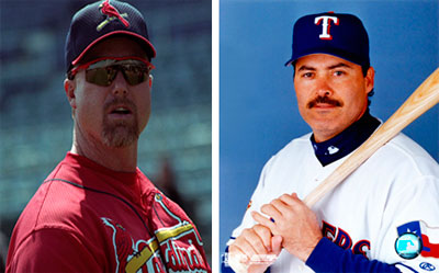 Mark McGwire y Rafael Palmeiro