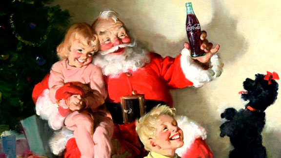 La imagen de papa noel que impuso Coca-Cola