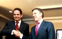 Germán Vargas Lleras y Juan Manuel Santos.