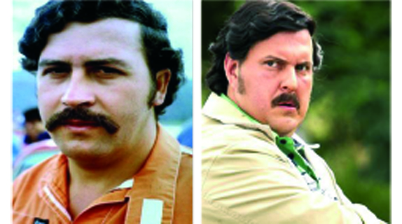 Pablo Escobar y el actor Andrés Parra