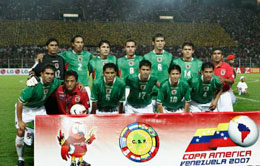 Selección de Bolivia en la pasada Copa América.