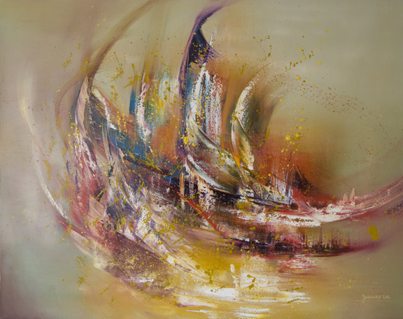 La inquietud por explorar el arte abstracto basado en barcos, será su nueva exposición internacional.