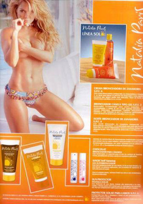 Natalia París reafirma su imagen de gran empresaria con sus propios productos de cosméticos.