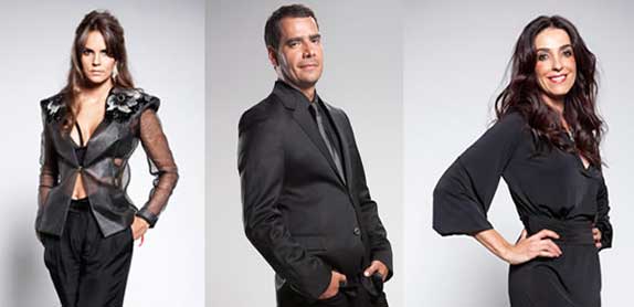El jurado calificador: Catalina Aristizábal, Mauricio Vélez y Kika Rocha. (Fotos: Prensa-Canal Caracol).