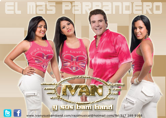 Iván con Leidy, Jimena y Wendy, las Bam Band, tienen gozando al país con su tradicional y exclusivo estilo tropical.
