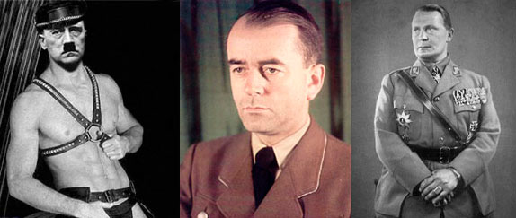 Adolfo Hitler, Albert Speer y Hermann Goering.