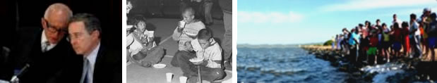 javier de Nicoló y el Presidente UribeMiseria y dolor Niños conociendo el mar