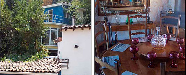 Otro ángulo de la casa de Neruda con el sello de Rafita. - Comedor de Neruda.