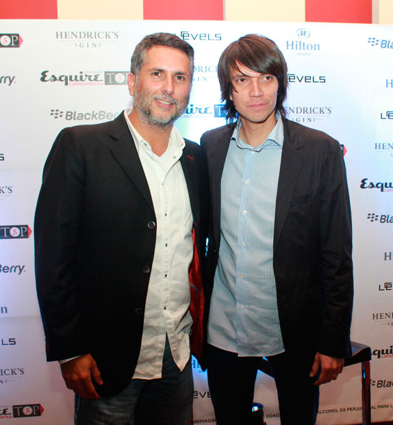 Marlon Moreno (actor), y Francisco Escobar, director de la revista Esquire.