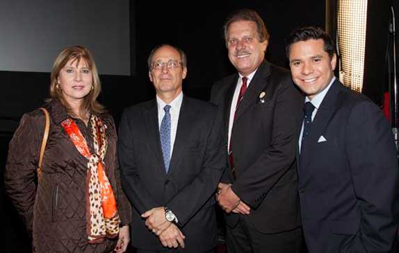 De izquierda a derecha: Fadia Saade, Luis Calle, Ramón Jesurum y Luis Carlos Vélez.