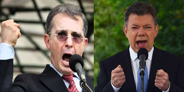 Expresidente Álvaro Urive y el Presidente Juan Manuel Santos