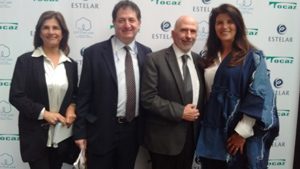 De izquierda a derecha: Ana Lucía Romero, Francisco Helo, Mario Helo, Nina Maldonado, directivos de las marcas aliadas. (Foto: VBM).