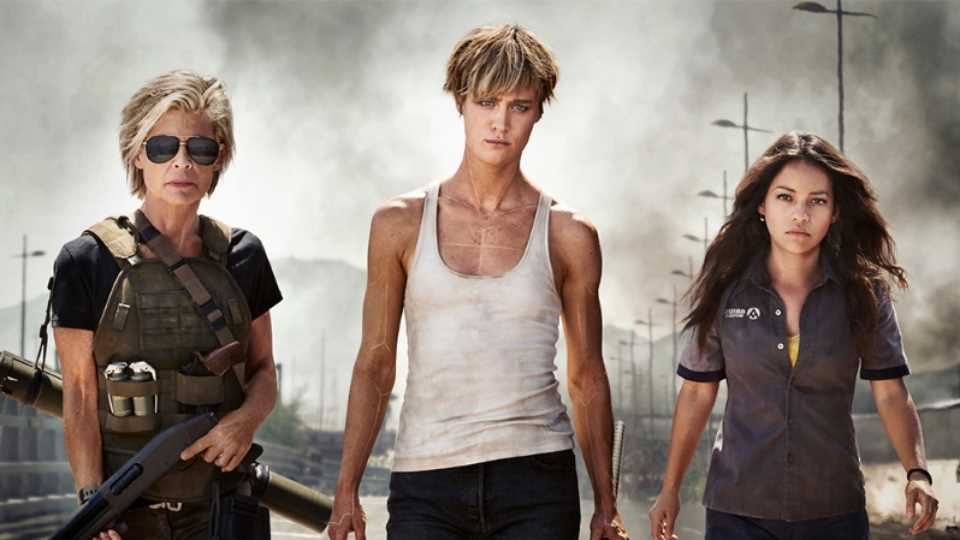 Natalia Ramírez mide su gran estatura actoral al lado de Linda Hamilton en “Terminator: destino oscuro” (Dark Fate). (Foto: archivo: Pulp Fiction Cine).