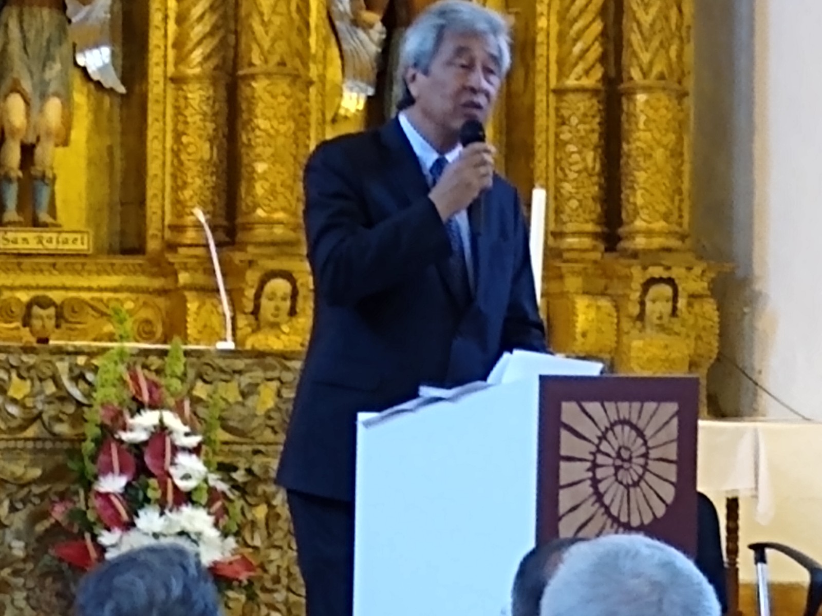 Carlos Moreno: director del Festival Internacional de historia durante el acto de apertura de la segunda edición en la Igleisa Mayor de Villa de Leyva. (Fotos: GM-VBM)