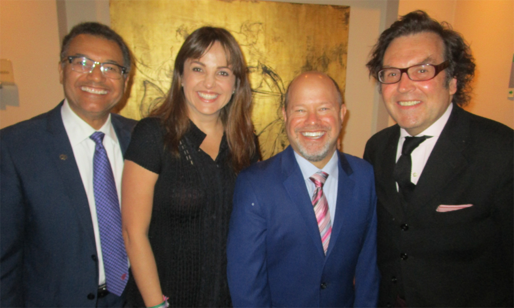 De izquierda a derecha: Saúl Serna, Diana Cerón, Roger Bernstein y Alejandro López. (Foto: archivo particular).