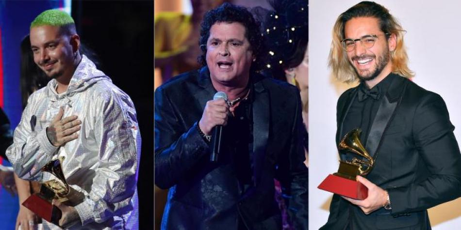 J Balvin, Carlos Vives, Maluma: haciendo historia en los Latin Grammy 2018. (Foto: archivo-El Tiempo) haci(Foto: archivo El Tiempo).